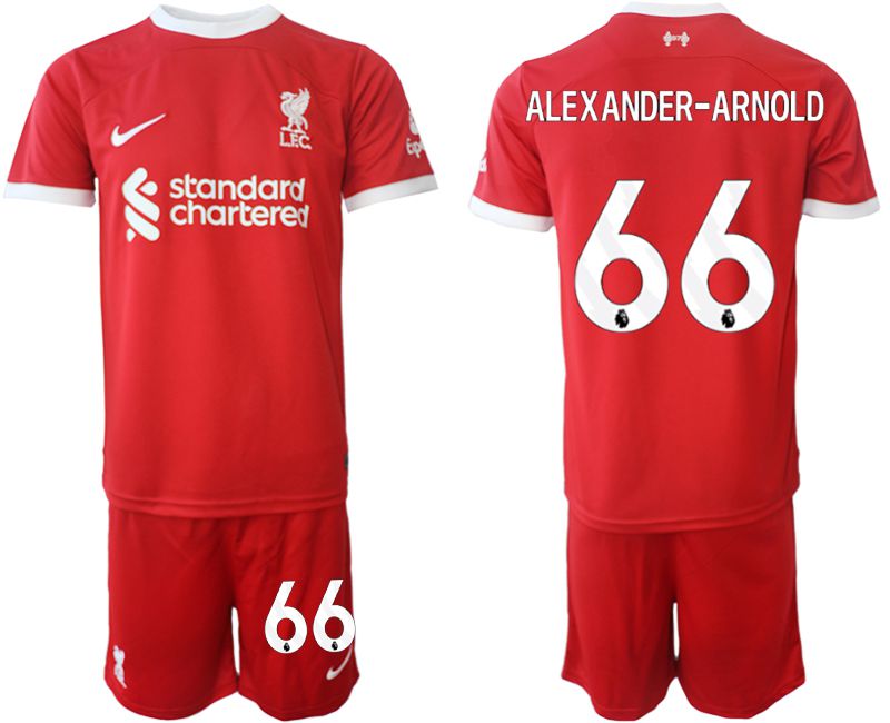 Men 2023-2024 Club Liverpool home red 66 Soccer Jersey